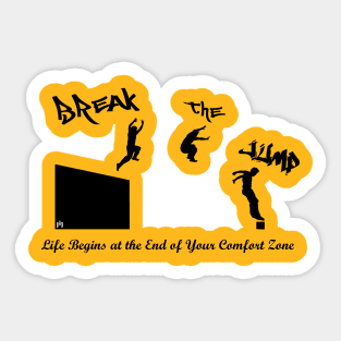 Parkour - breaking jump Sticker